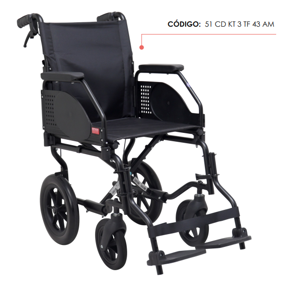 Cadeira de Rodas Manual KET - Costas Dobráveis- Alumínio - ORTHOS XXI