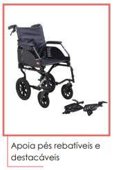Cadeira de Rodas Manual KET - Costas Dobráveis- Alumínio - ORTHOS XXI