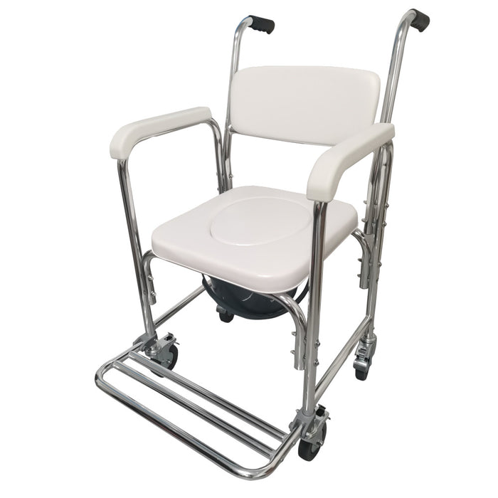 Toilet and Bath Chair with Casters and Feet