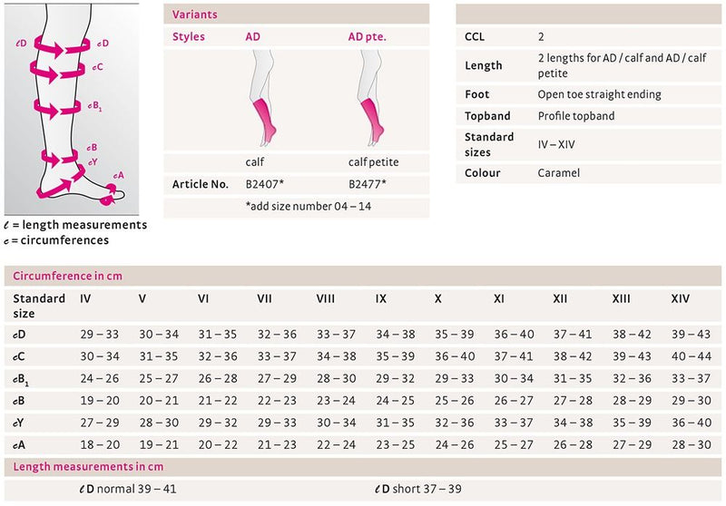 Meia de Compressão Linfedema - Malha plana - mediven® 550 Perna