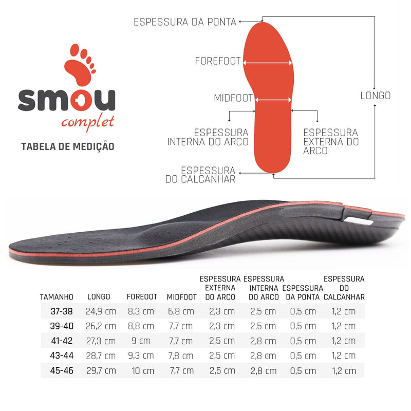 Palmilhas SMOU Complet - Fascite Plantar/Esporão Calcâneo