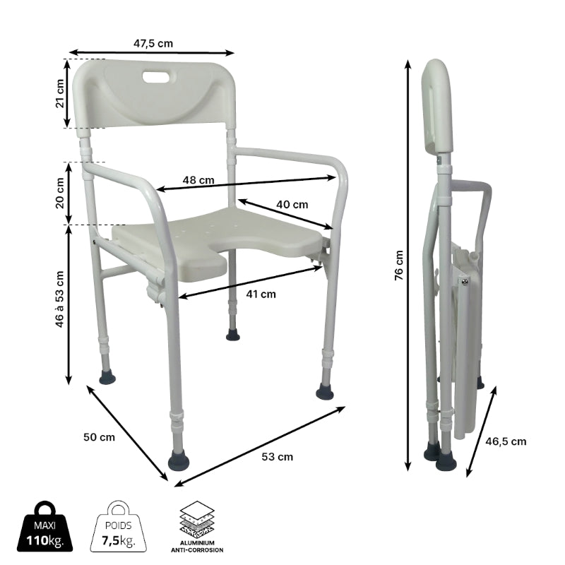 Rectangular Shower Chair
