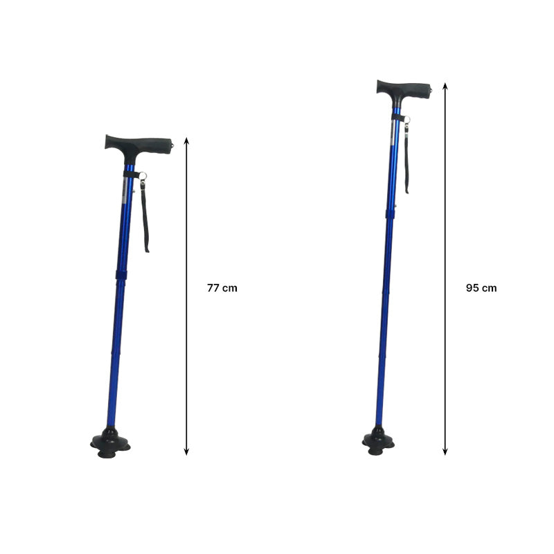 Walking Stick with Light and Pyramid Tip