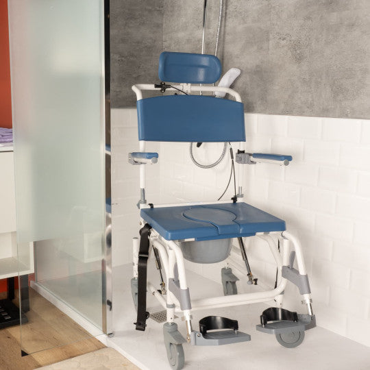 Silla de baño y aseo con ruedas - Inclinable - ASTON TILT