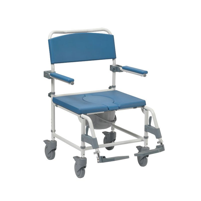 Toilet and Bath Chair with wheels - BARIATRIC - ASTON XL