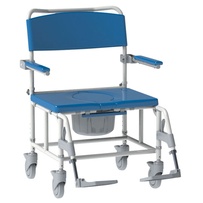 Toilet and Bath Chair with wheels - BARIATRIC - ASTON XL
