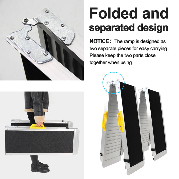Pair of folding aluminum ramps - ERGO EASY FOLDING
