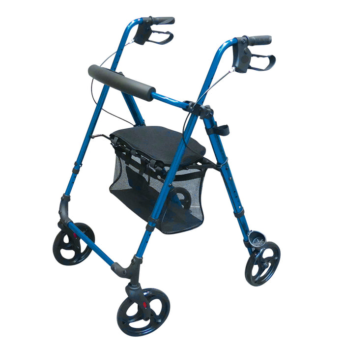 Walker with Seat and Bag - 4 wheels 