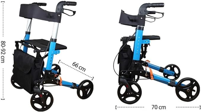 Walker with Seat and Bag - 4 wheels - B3913 