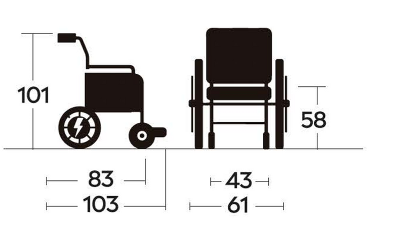 Cadeira de Rodas Elétrica - Comando Distância - Encosto Reclinável - BAHÍA CONFORT
