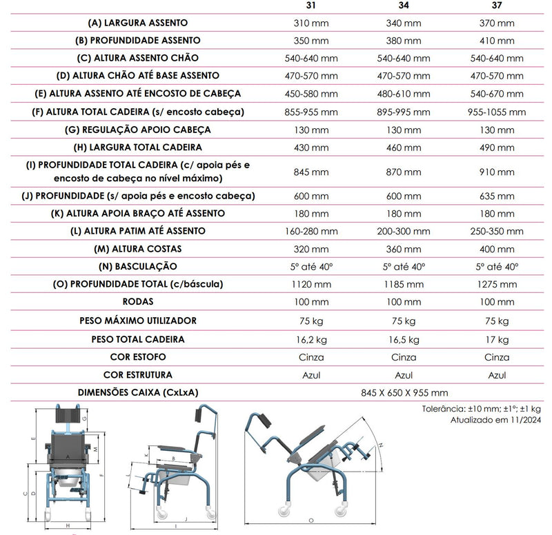 Tilting Sanitary and Bath Chair - BALTIC