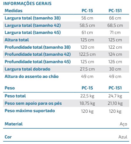Cadeira de Rodas Reclinável - Tipo Cama - PC-15/PC-151