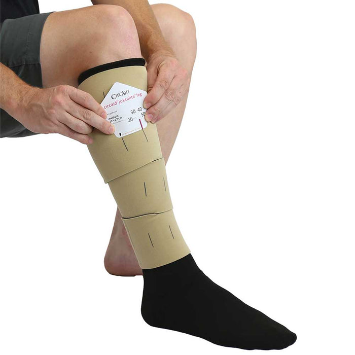 Non-elastic compression - Leg with inner sock - circaid® juxtalite®