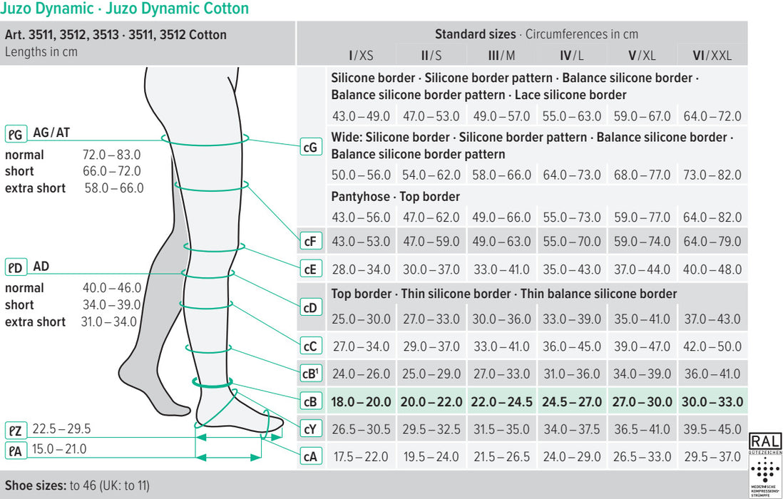 Compression stockings - Class II - Juzo Dynamic - Up to the thigh