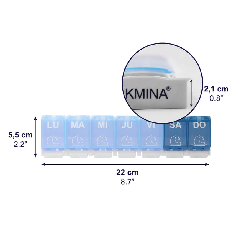 Caja de medicamentos semanal - 3 dosis