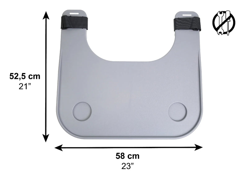 Universal Acrylic Tray - For Wheelchairs