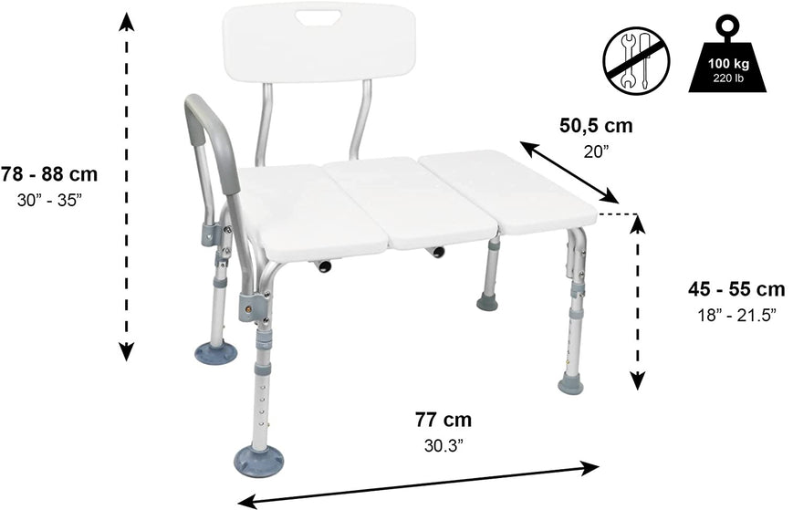 Cadeira de Transferência para Banheira - Dentro & Fora