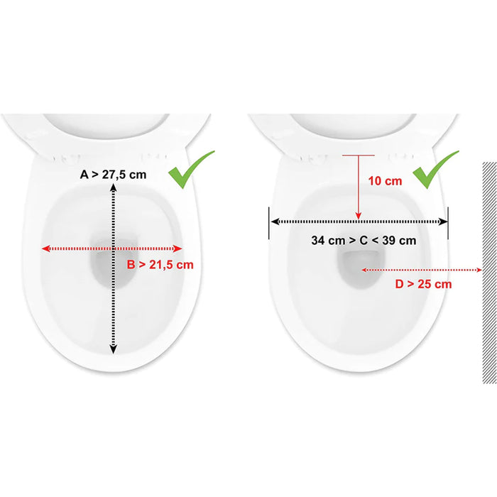 Toilet Riser with Armrest - 10cm