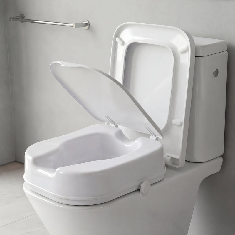 Elevador de asiento de inodoro - Suave - Con tapa