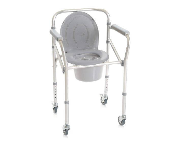 3 in 1 Chair - Toilet, Bath and Riser - with Casters