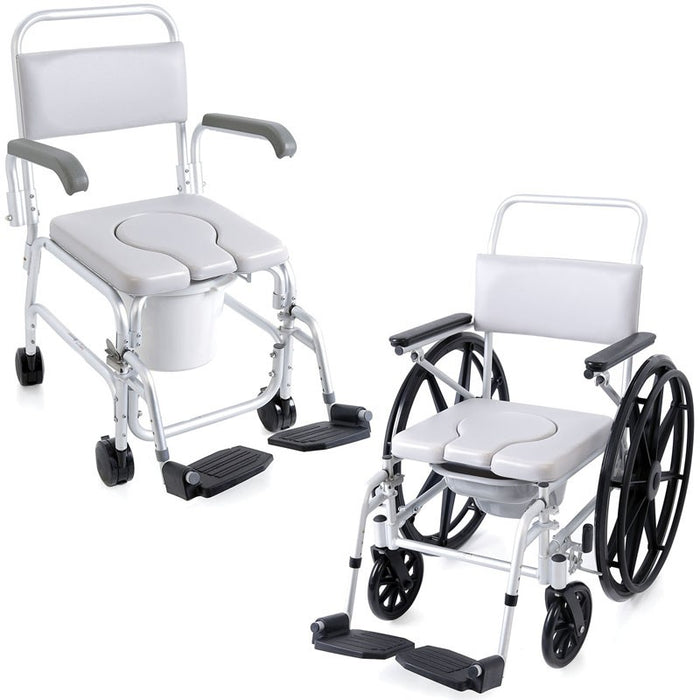Cadeira Sanitária e Banho com rodas - ONDA ECO - Autopropulsão