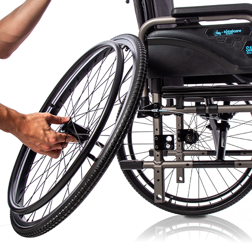 Cadeira de Rodas Manual SABY-31 PLUS - Alumínio - Com Travão de Acompanhante