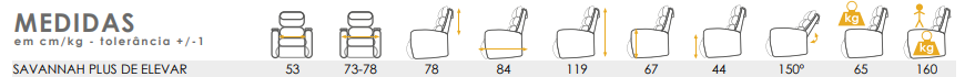 Electric Geriatric Armchair/Armchair with Elevation - SAVANNAH PLUS ELEVAR