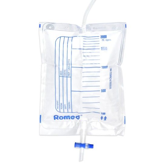 Soporte de plástico para bolsas de orina