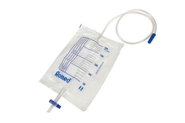 Soporte de plástico para bolsas de orina