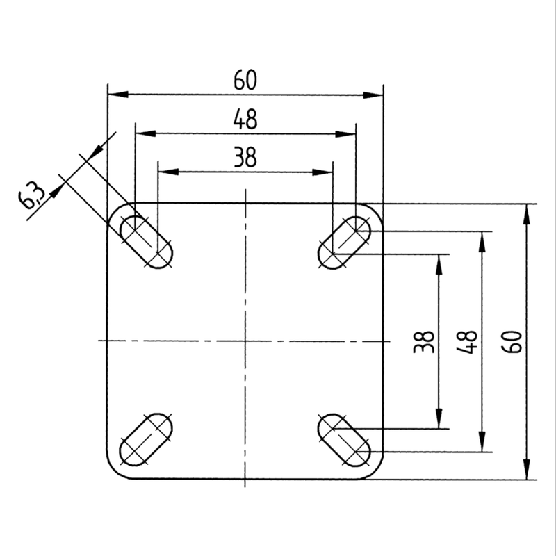 Roda para Poltronas e Cadeirões - 75 mm diâmetro
