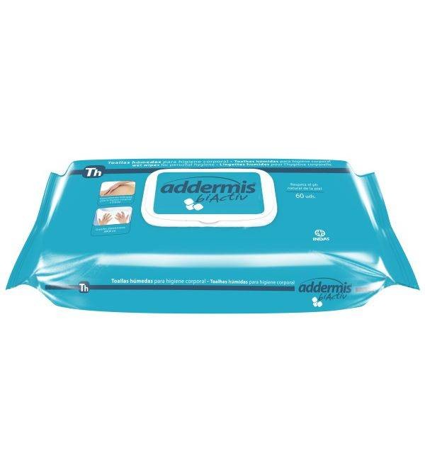 Toalhetes Húmidos ADDERMIS - 60 unidades - 30x30 cm