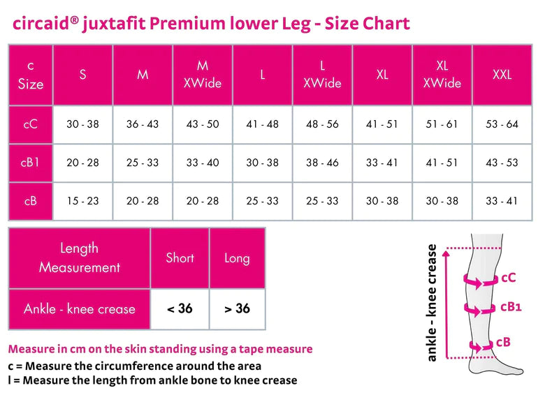 Non-elastic compression - Leg with inner sock - circaid® juxtalite®