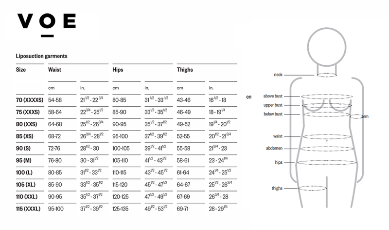 Cinturón abdominal debajo de la rodilla - Glúteos - Postoperatorio