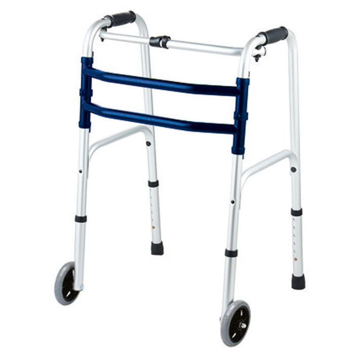 Aluminum foldable walker - 2 wheels 