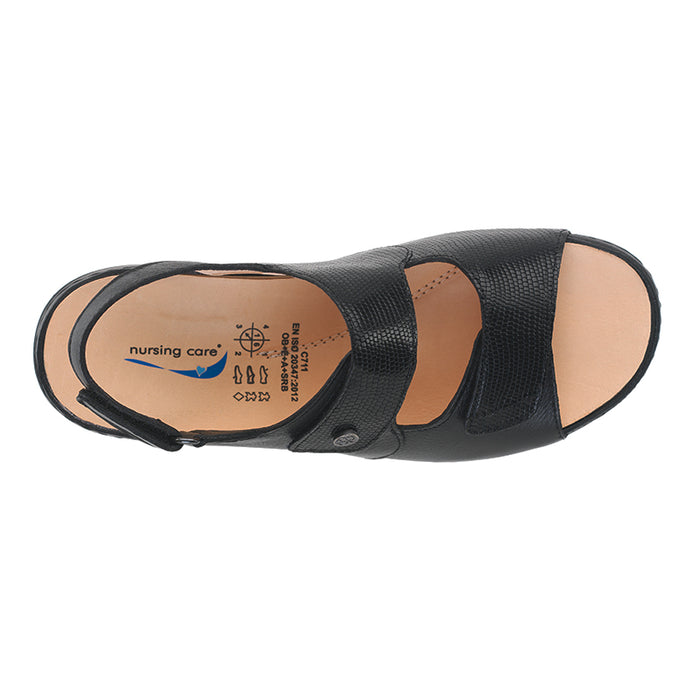 NursingCare Embossed Leather Sandal