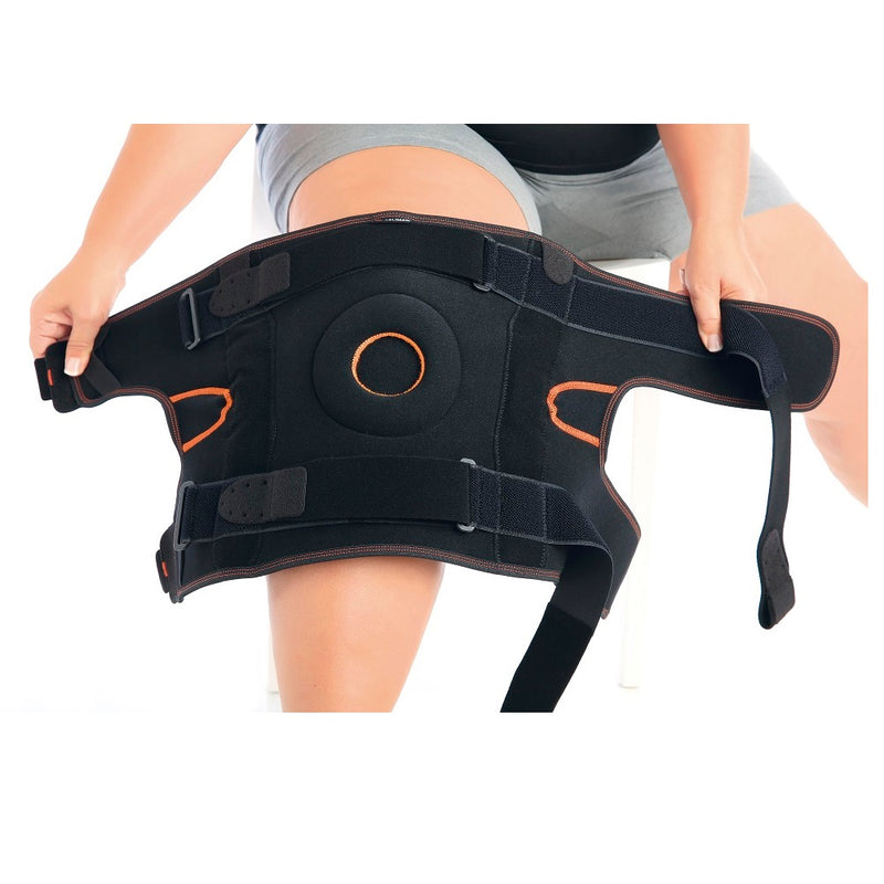 Joelheira Envolvente com Articulações Biaxiais e Estabilizadores Laterais - Tamanhos Grandes - Ortopedia Almeidas