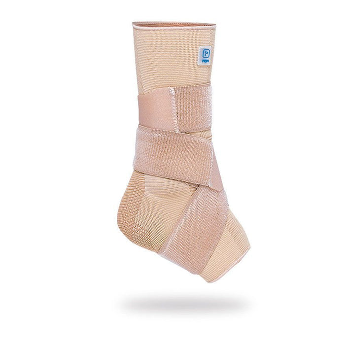 Elastic stabilizing foot with retro-malleolar pads and figure 8 band