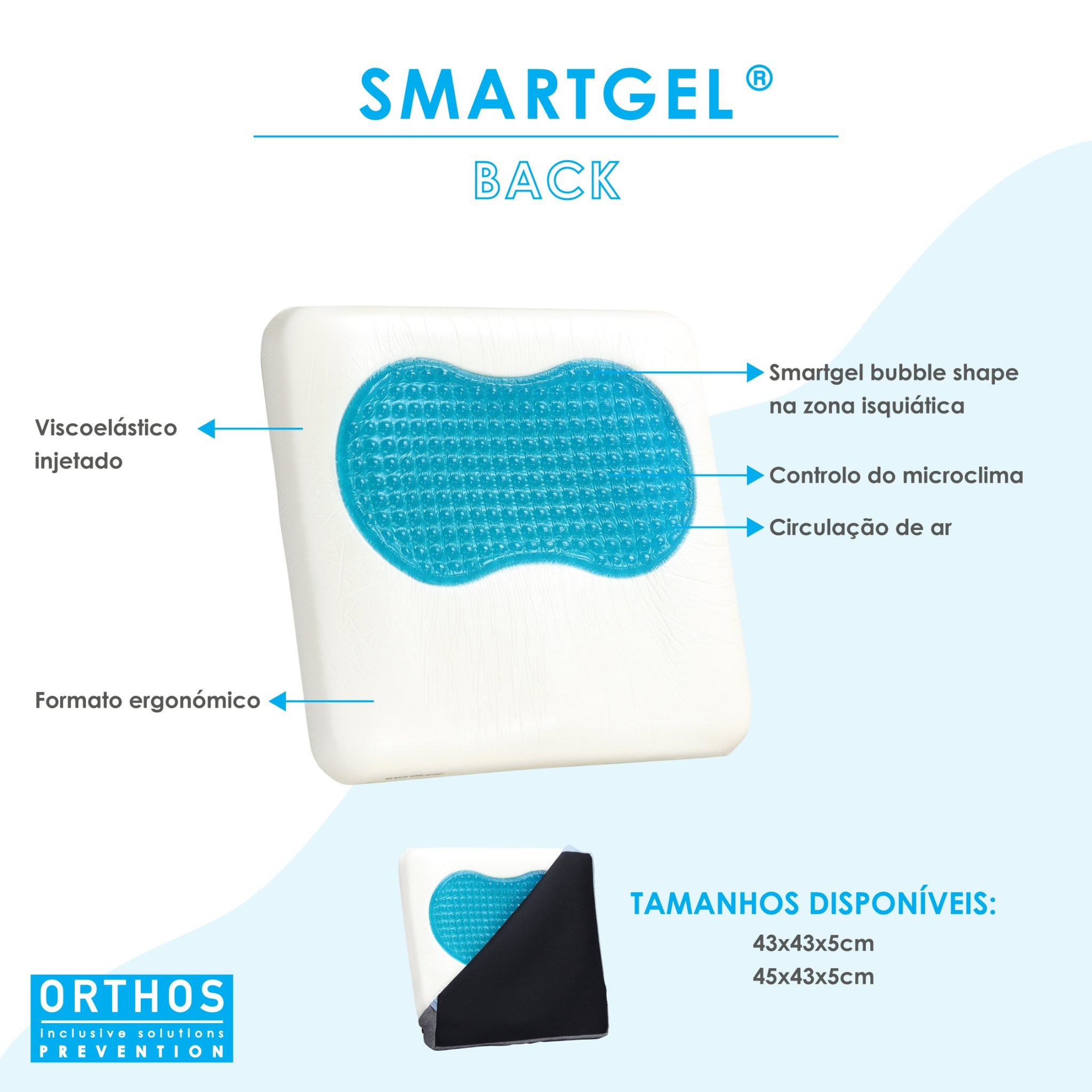 Almofada Smart Gel e Viscoelástico - Anti-escaras — Ortopedia Almeidas